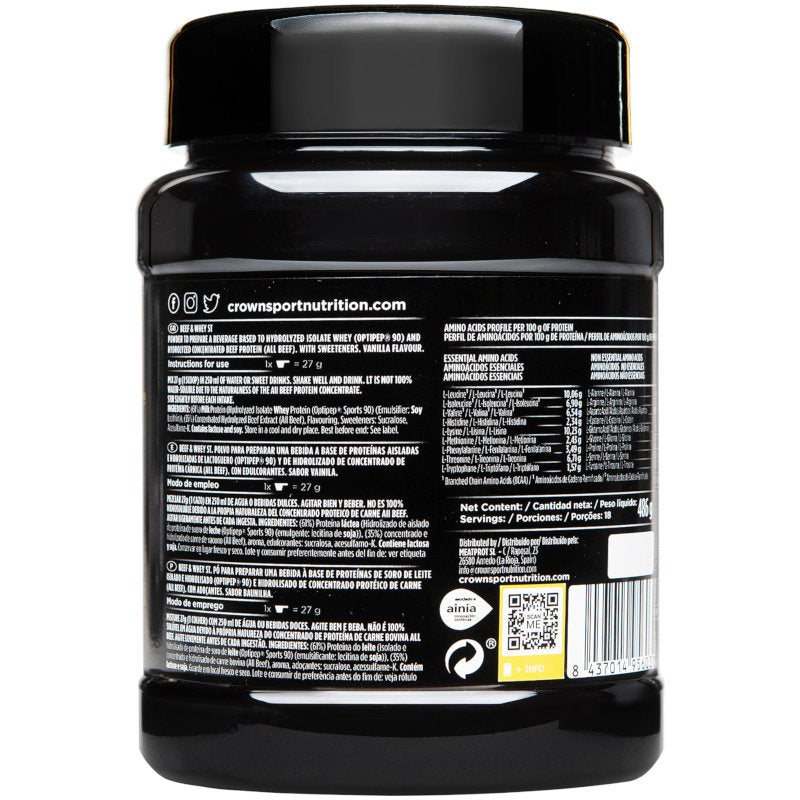 Beef & Whey ST (Sabor Vainilla) - Bote de 486 g (18 tomas) - imagen de producto 3