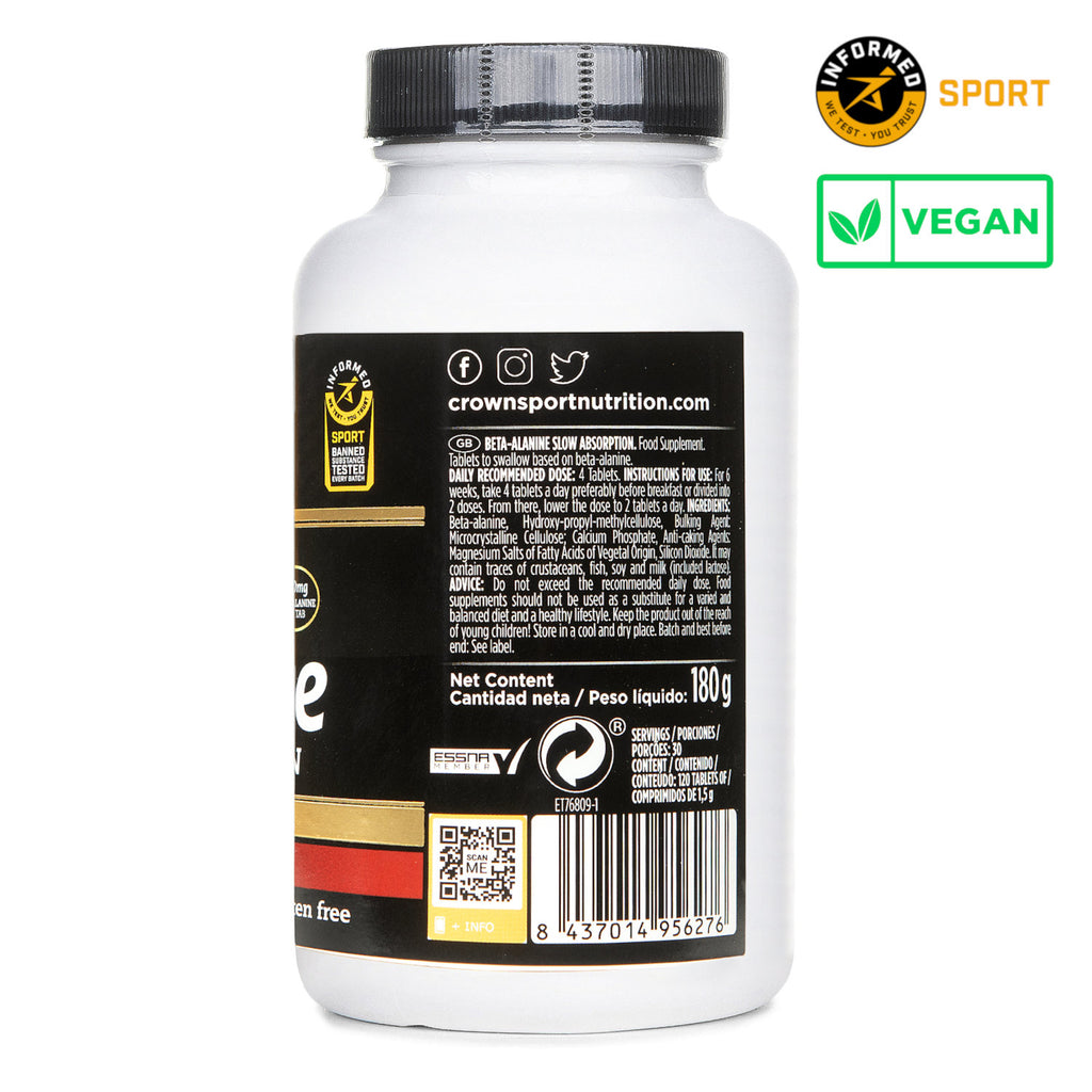 Beta Alanina de Absorción Lenta – 120 comprimidos - imagen de producto 3