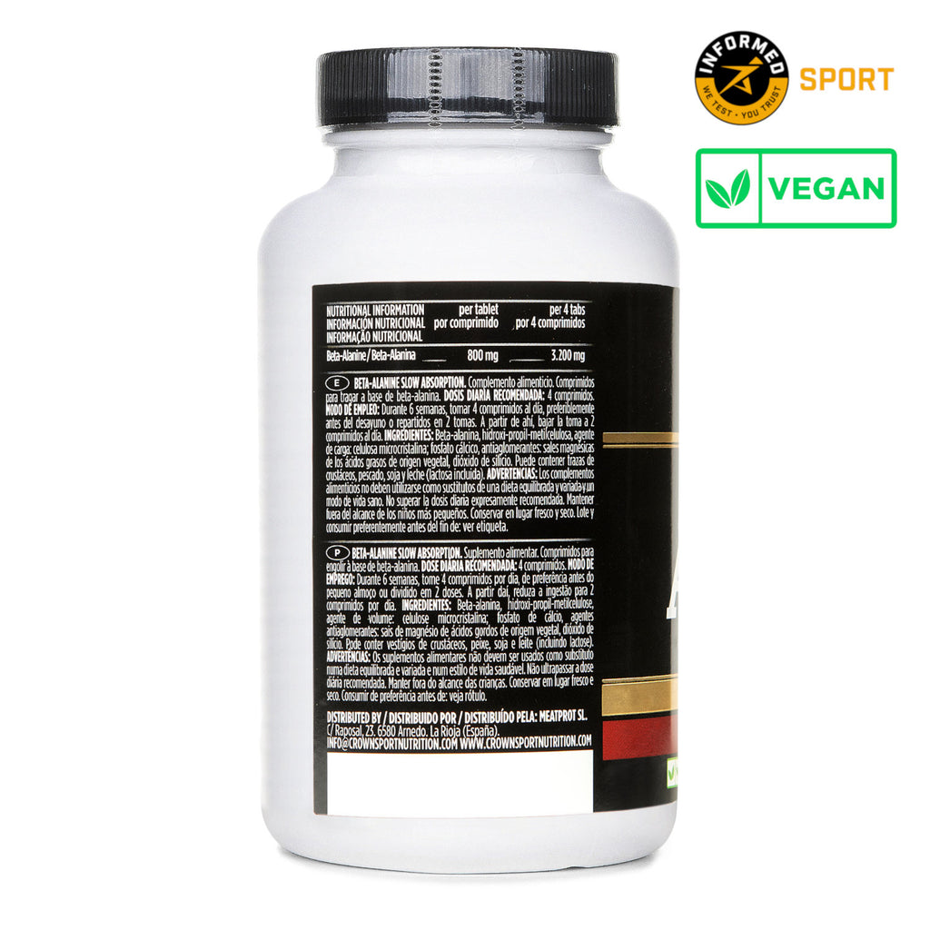 Beta Alanina de Absorción Lenta – 120 comprimidos - imagen de producto 2