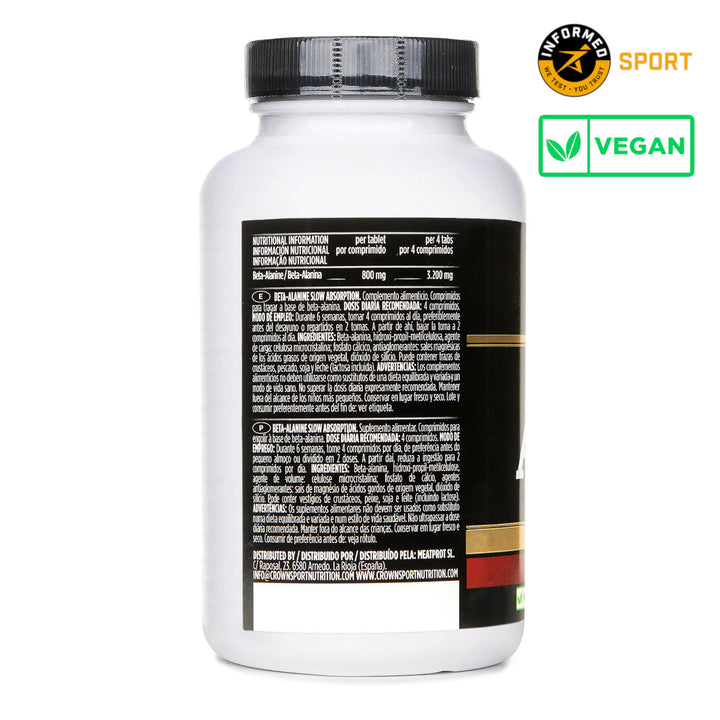 Beta Alanina de Absorción Lenta – 120 comprimidos - imagen de producto 2