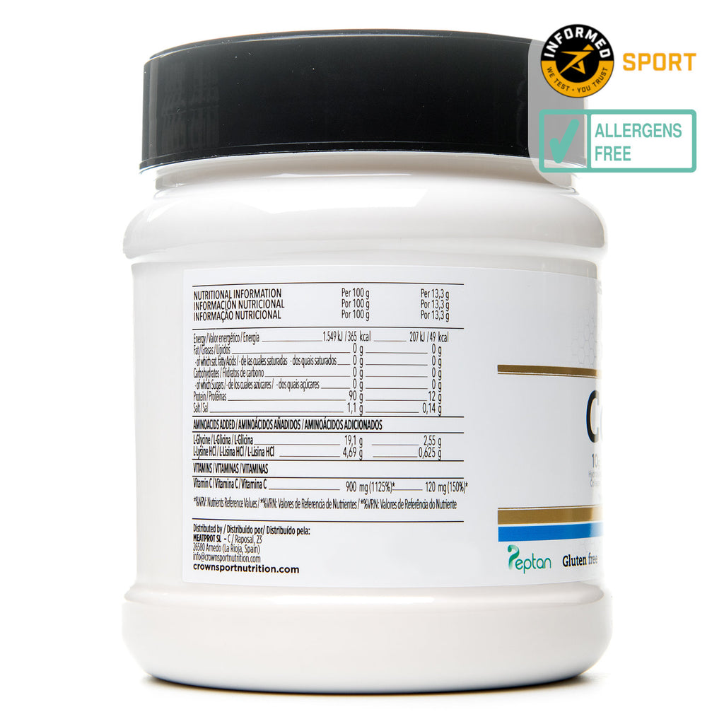etiqueta nutricional Colágeno