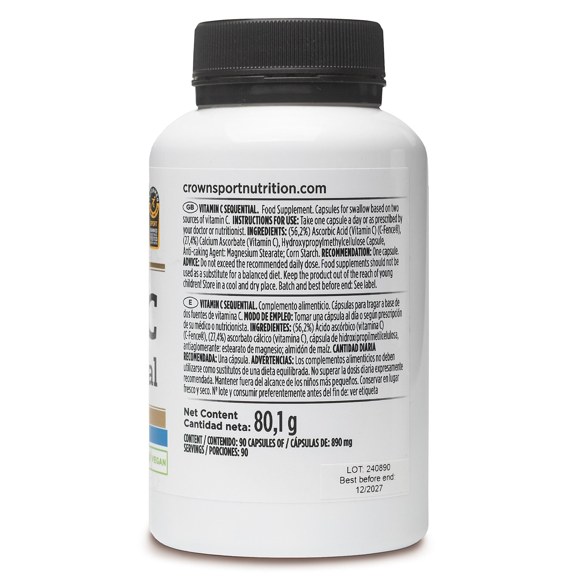 ingredientes etiqueta vitamina c